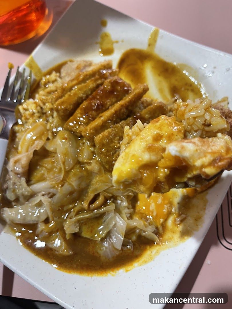 Curry with Sliced Meat and Cabbage