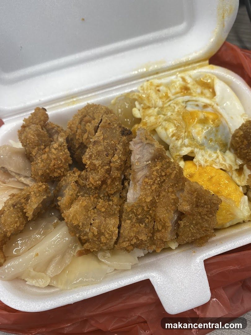 Fried Pork Chop Rice with Fried Egg