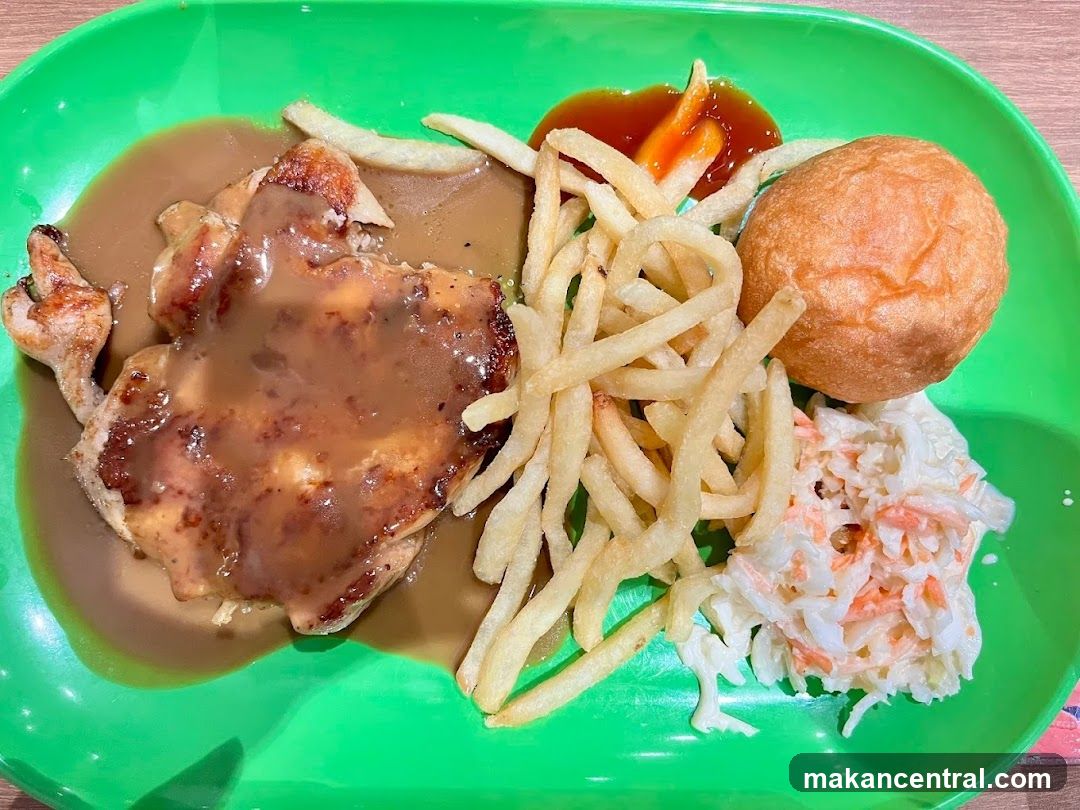 Chicken with Fries and Coleslaw