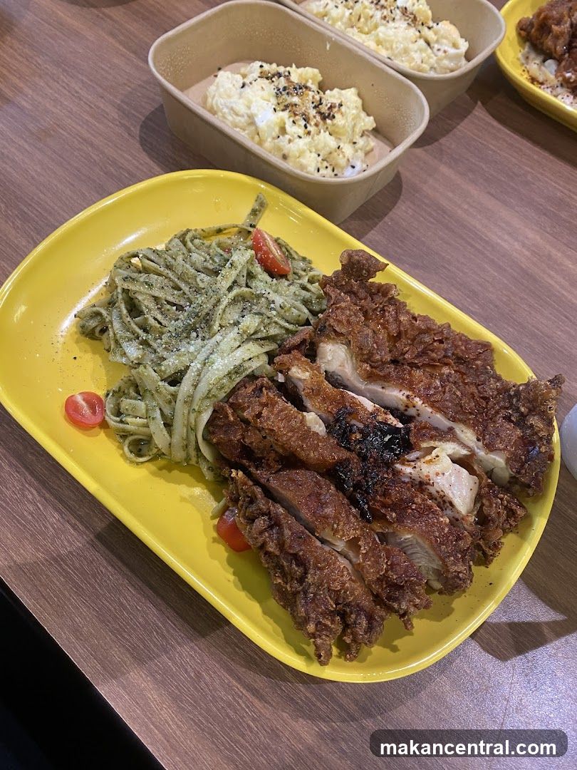 Fried Chicken and Pasta