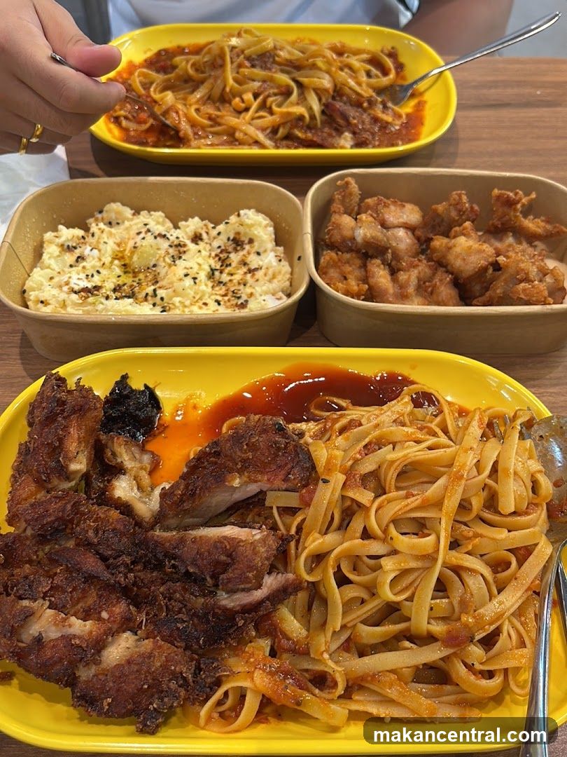Fried Chicken and Pasta