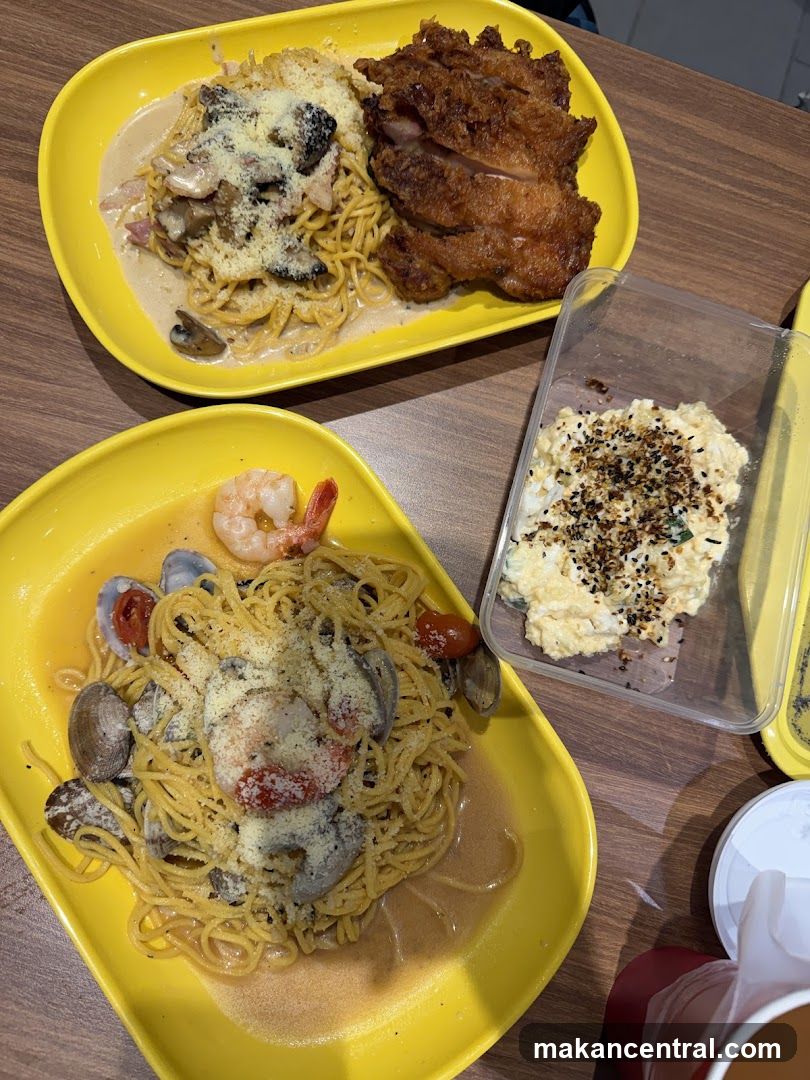 Pasta and Fried Chicken