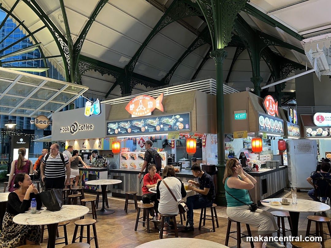 Food stalls in a market
