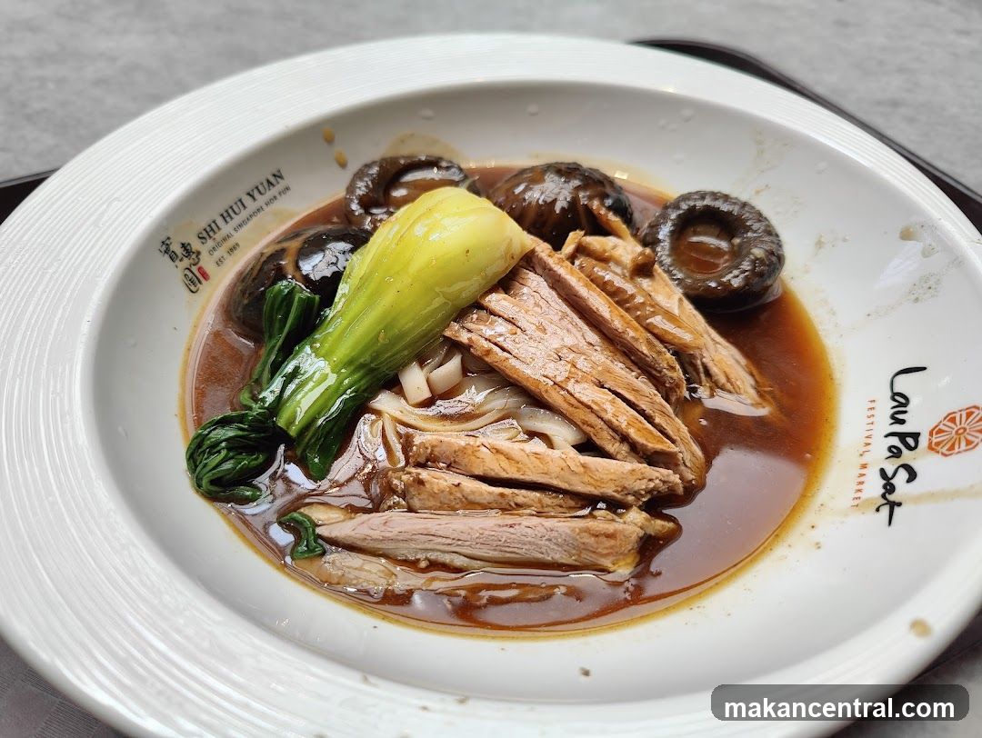 Duck Noodles with Mushrooms and Bok Choy