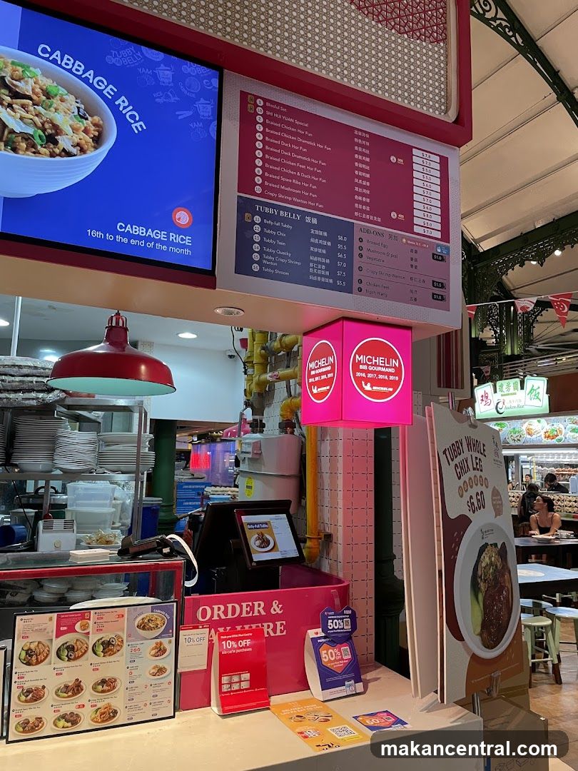 Food stall menu and display