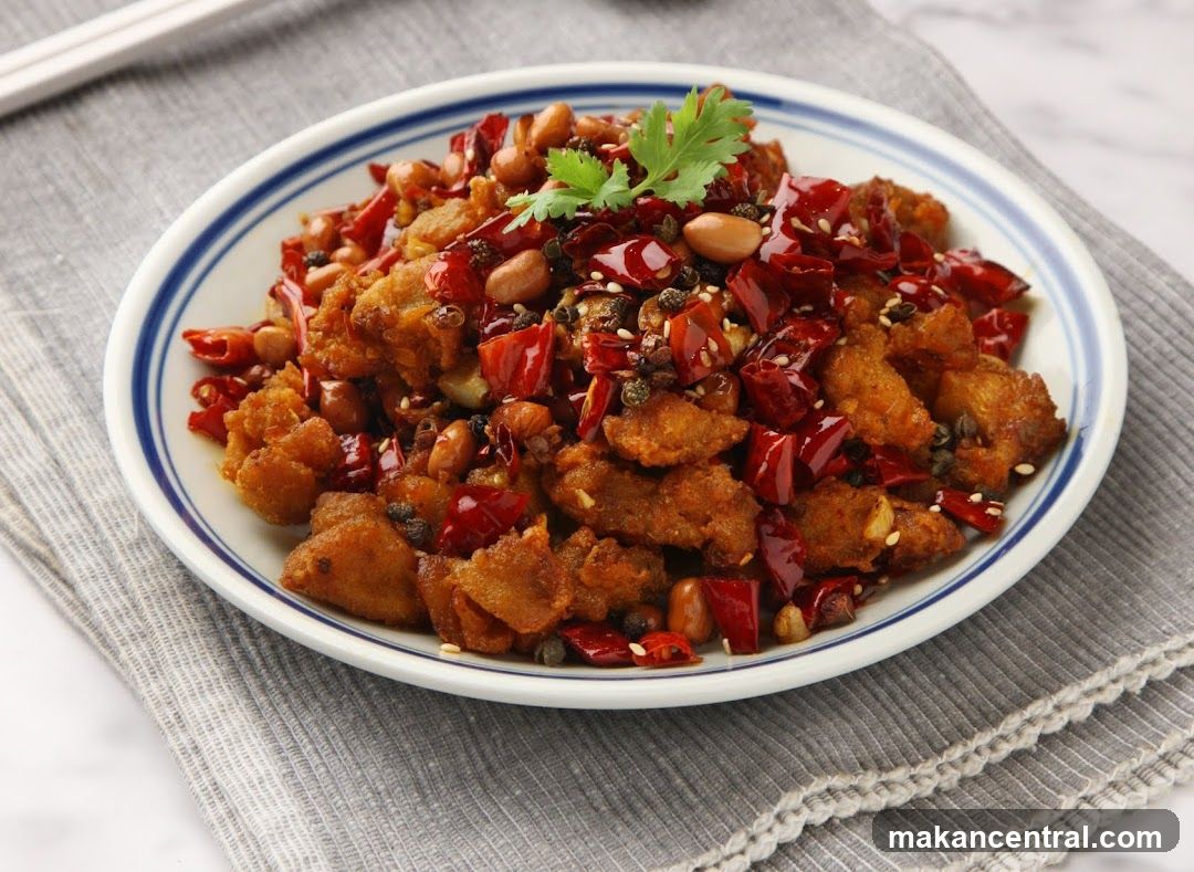 Spicy Fried Chicken with Peanuts and Chilies