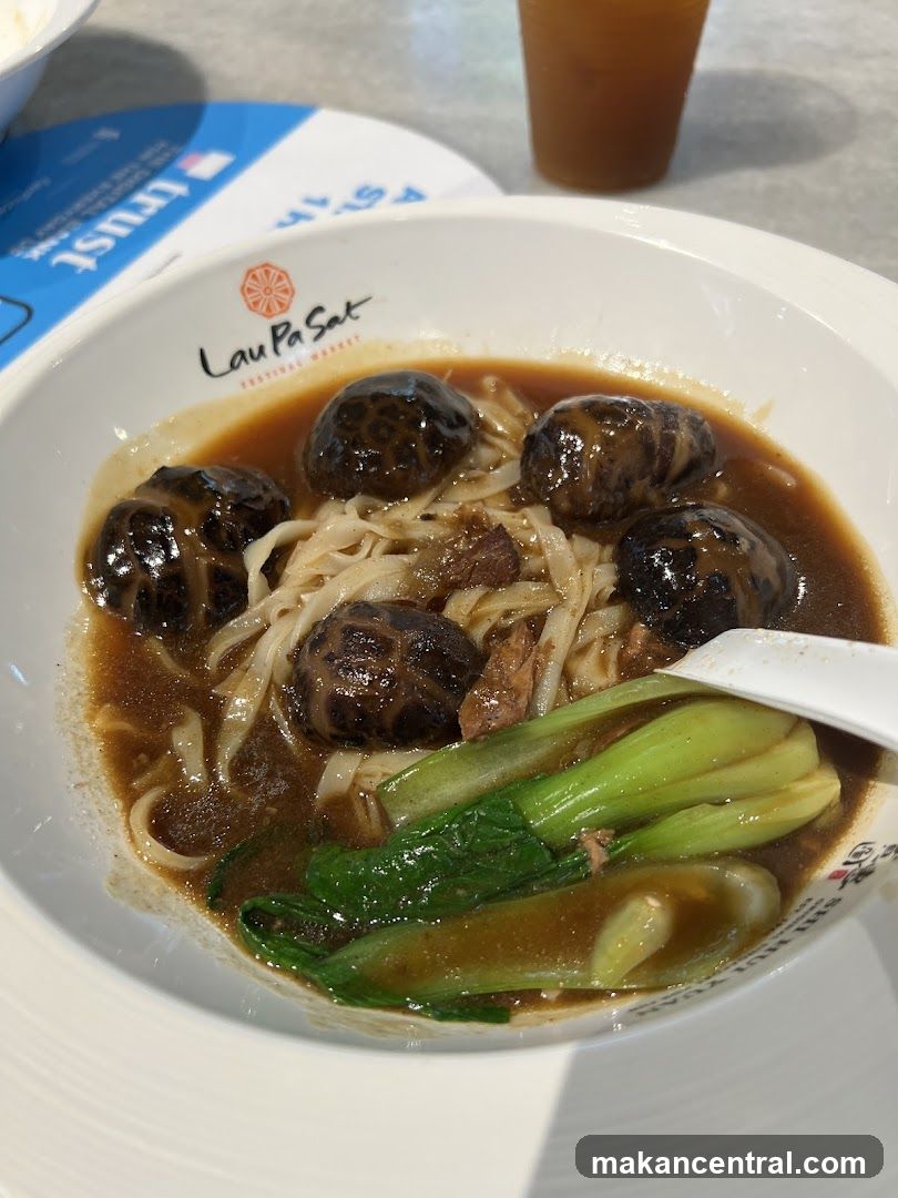Noodle Soup with Mushrooms and Greens