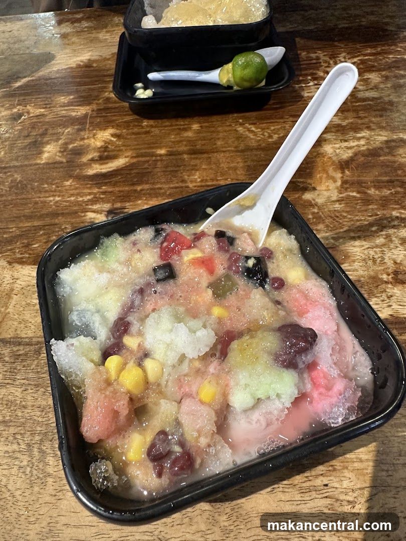 Dessert with Shaved Ice and Toppings