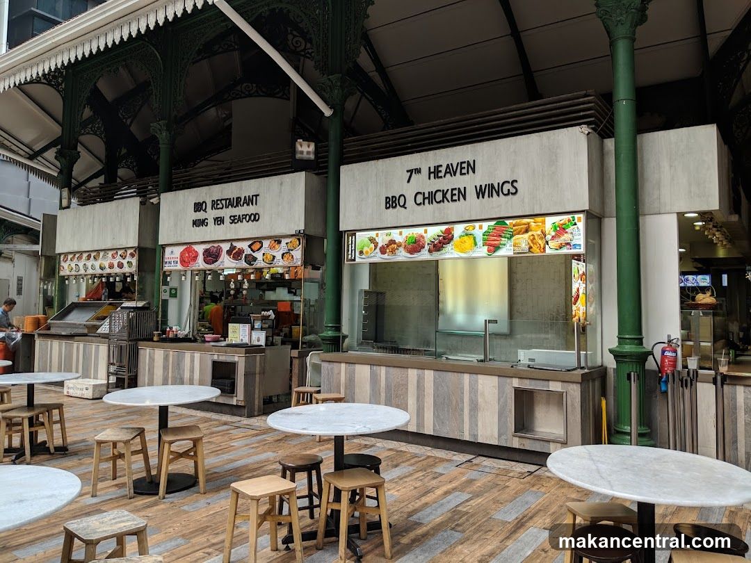 Food Stalls with Seating Area