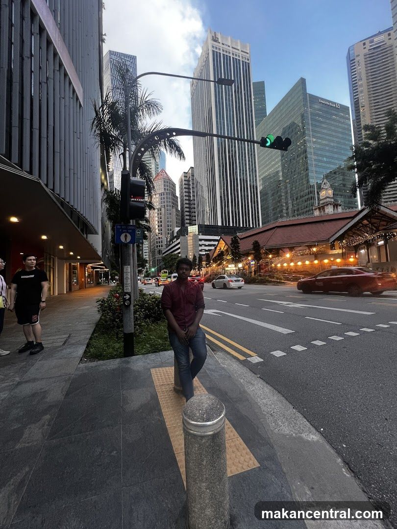Street Scene with Pedestrians and Skyscrapers