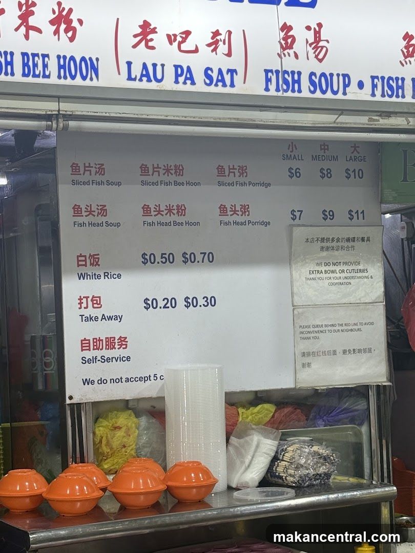 Fish Soup & Fish Bee Hoon Menu