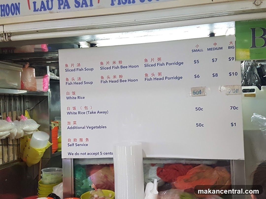 Fish Soup Menu