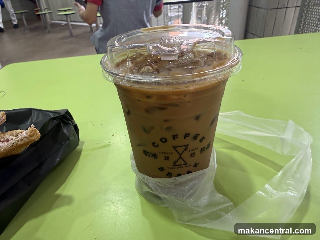 Iced Coffee and Sandwich