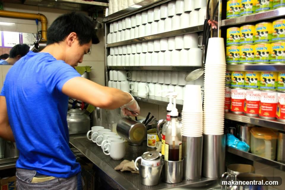 Barista preparing drinks