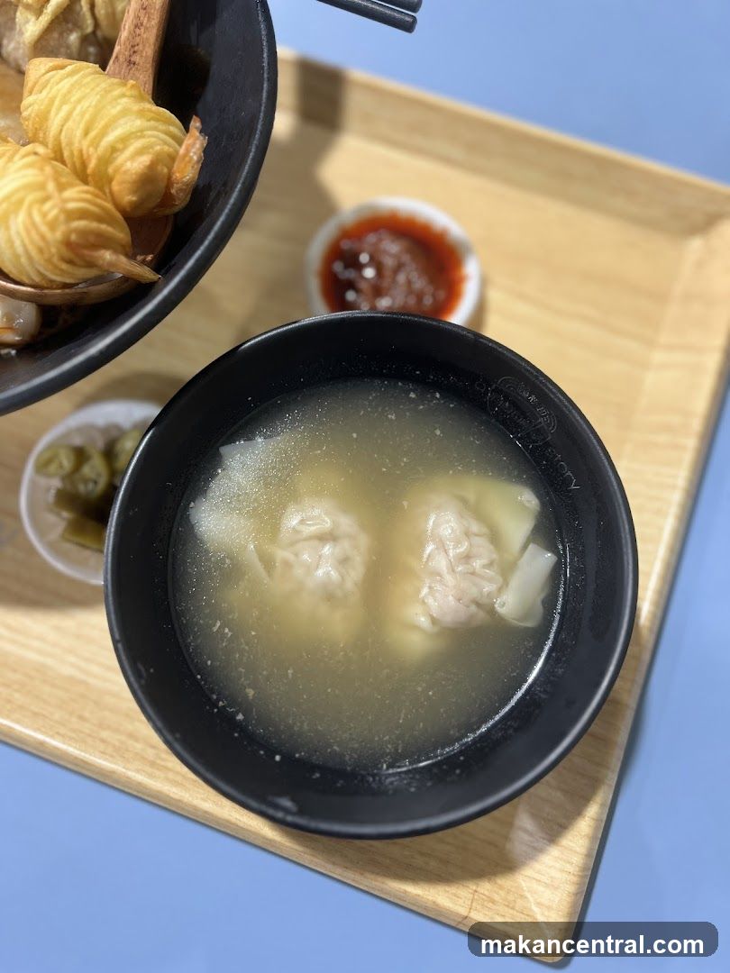Wonton Soup with Fried Appetizers