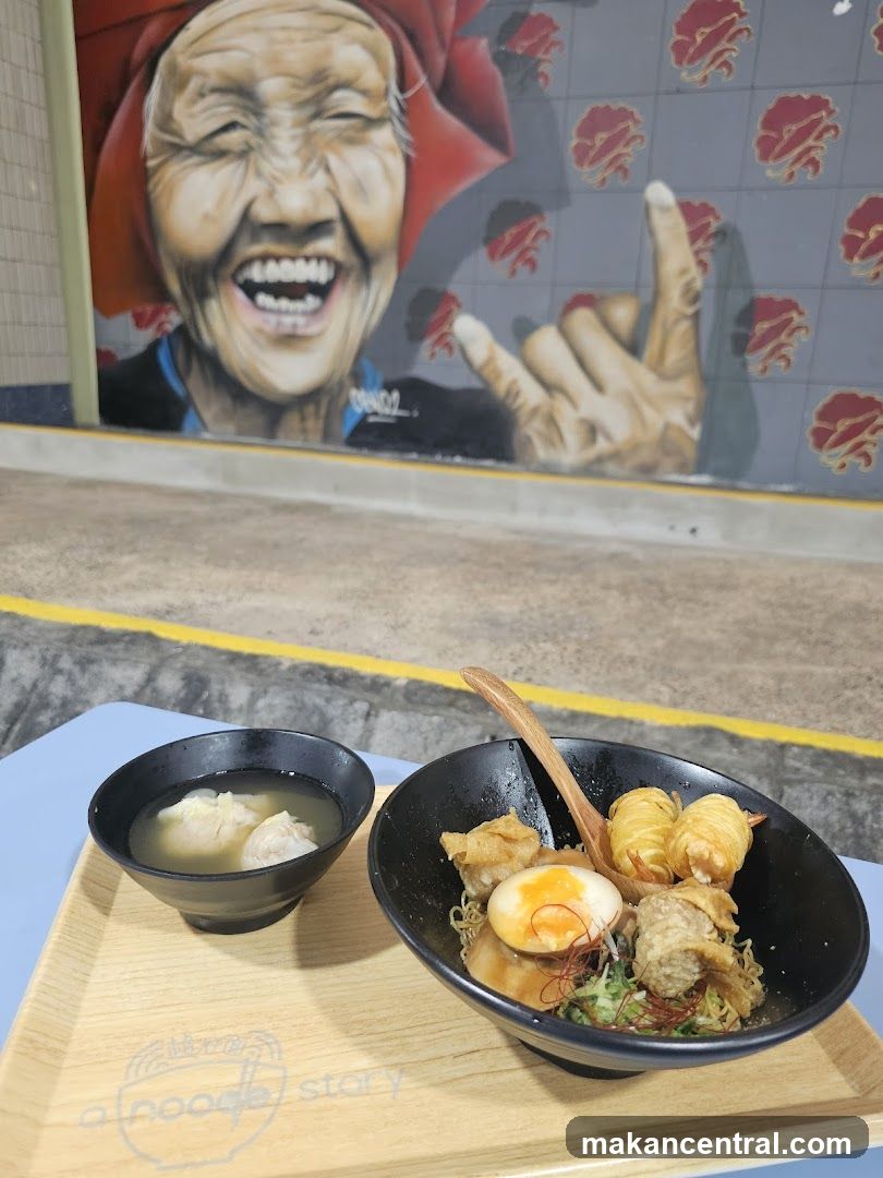 Noodle Dish with Mural