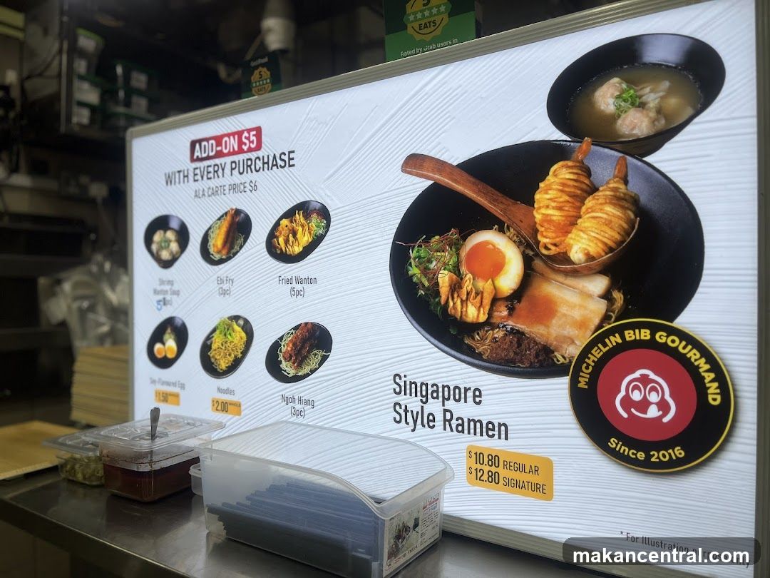 Singapore Style Ramen Menu