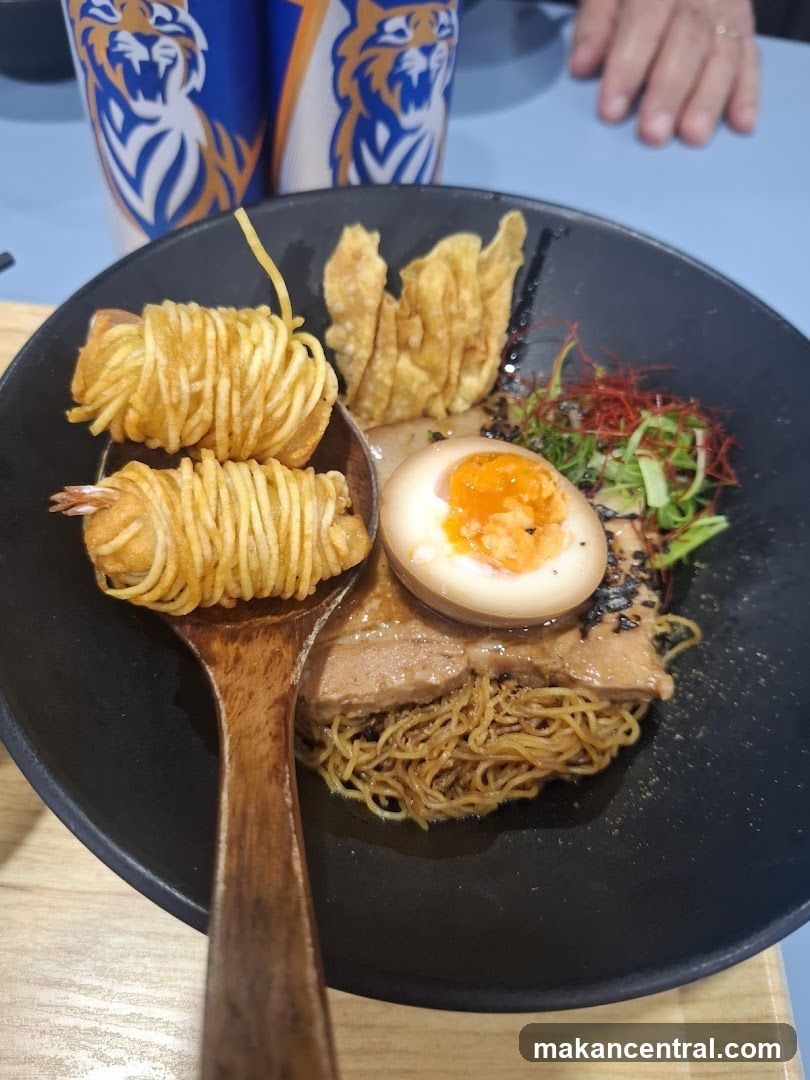 Noodle Dish with Egg and Shrimp