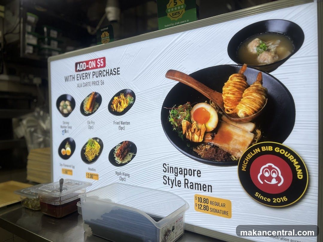 Singapore Style Ramen Menu