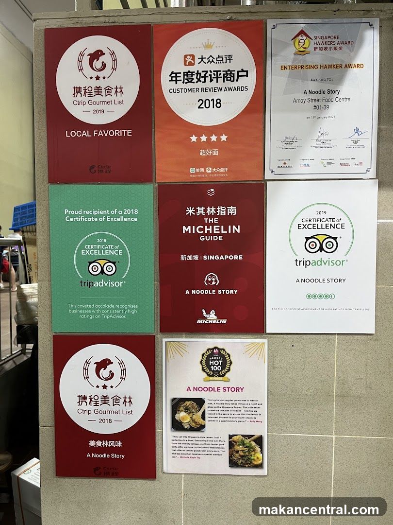 Restaurant Awards and Certificates