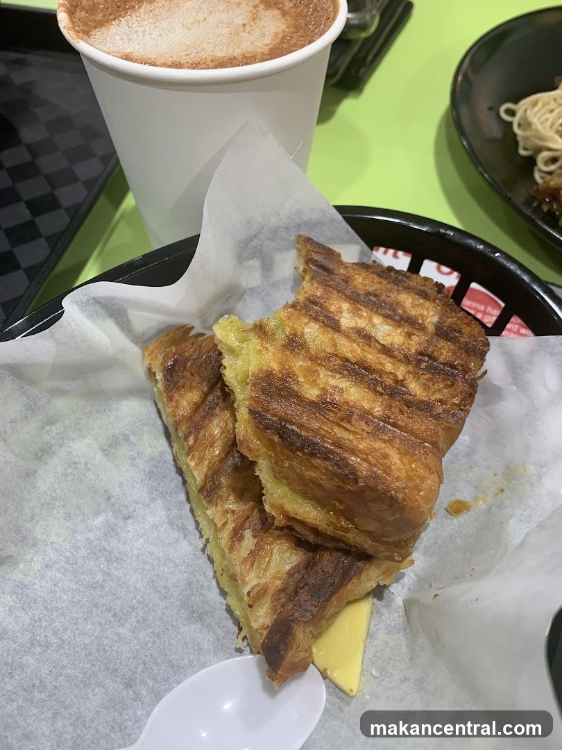 Grilled Sandwich and Drink