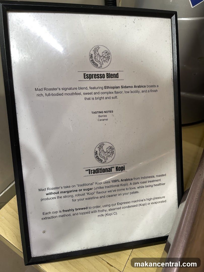 Mad Roaster Menu