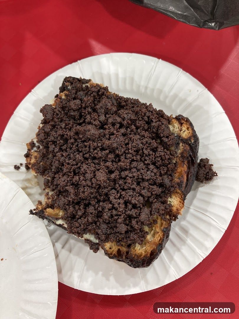 Chocolate Crumble Cake Slice