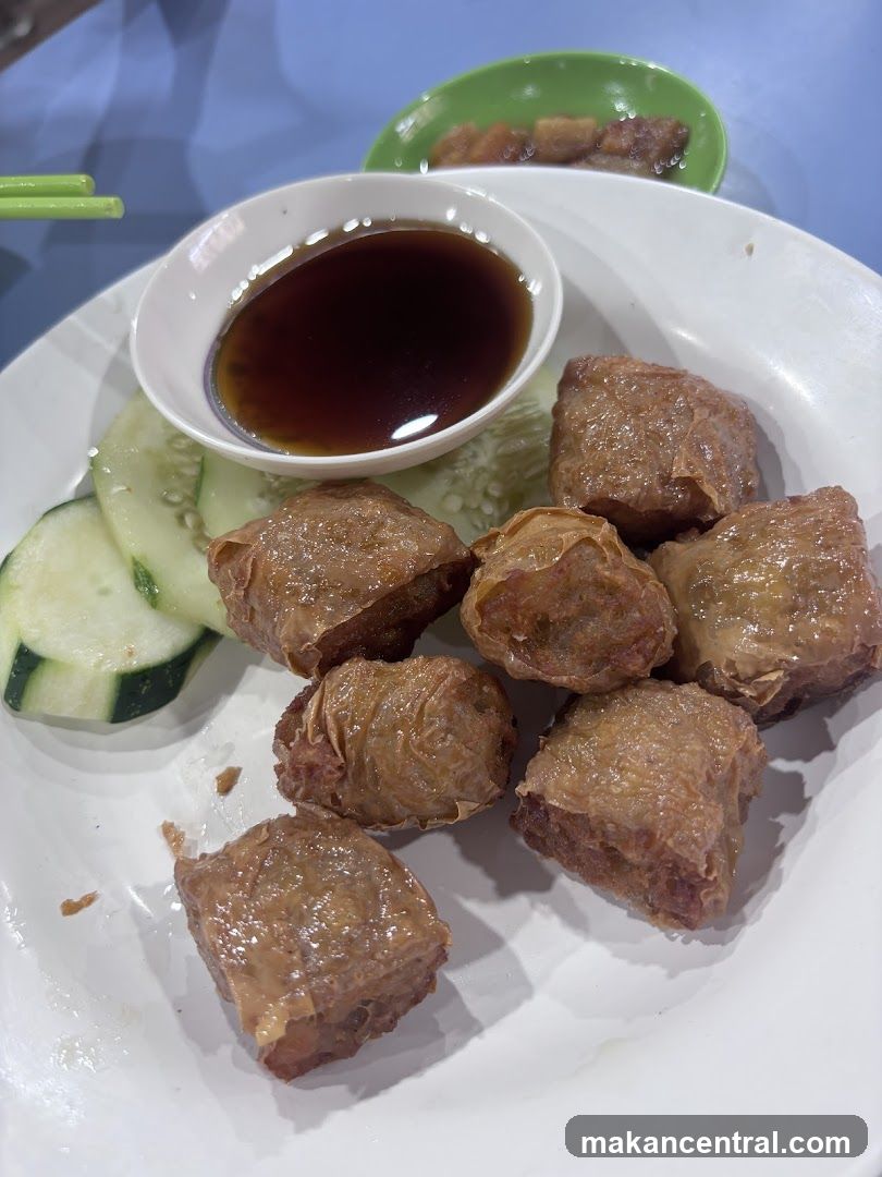 Fried Bean Curd Rolls with Dipping Sauce