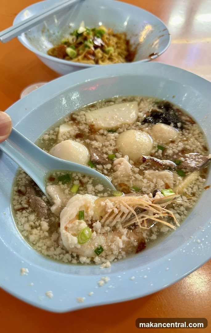 Minced Pork and Shrimp Noodle Soup