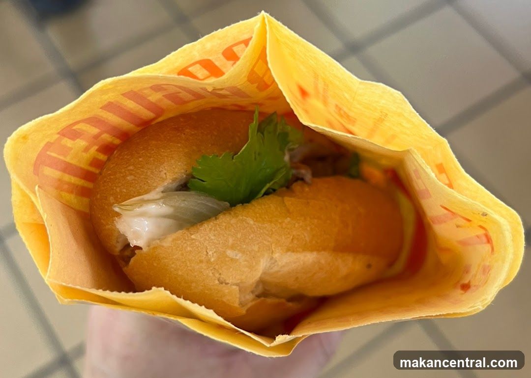 Sandwich in a yellow wrapper