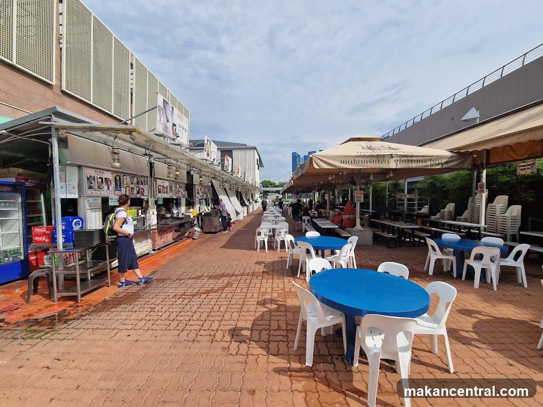 Outdoor Food Stalls with Seating