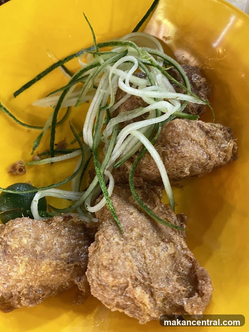 Fried Food with Cucumber Salad