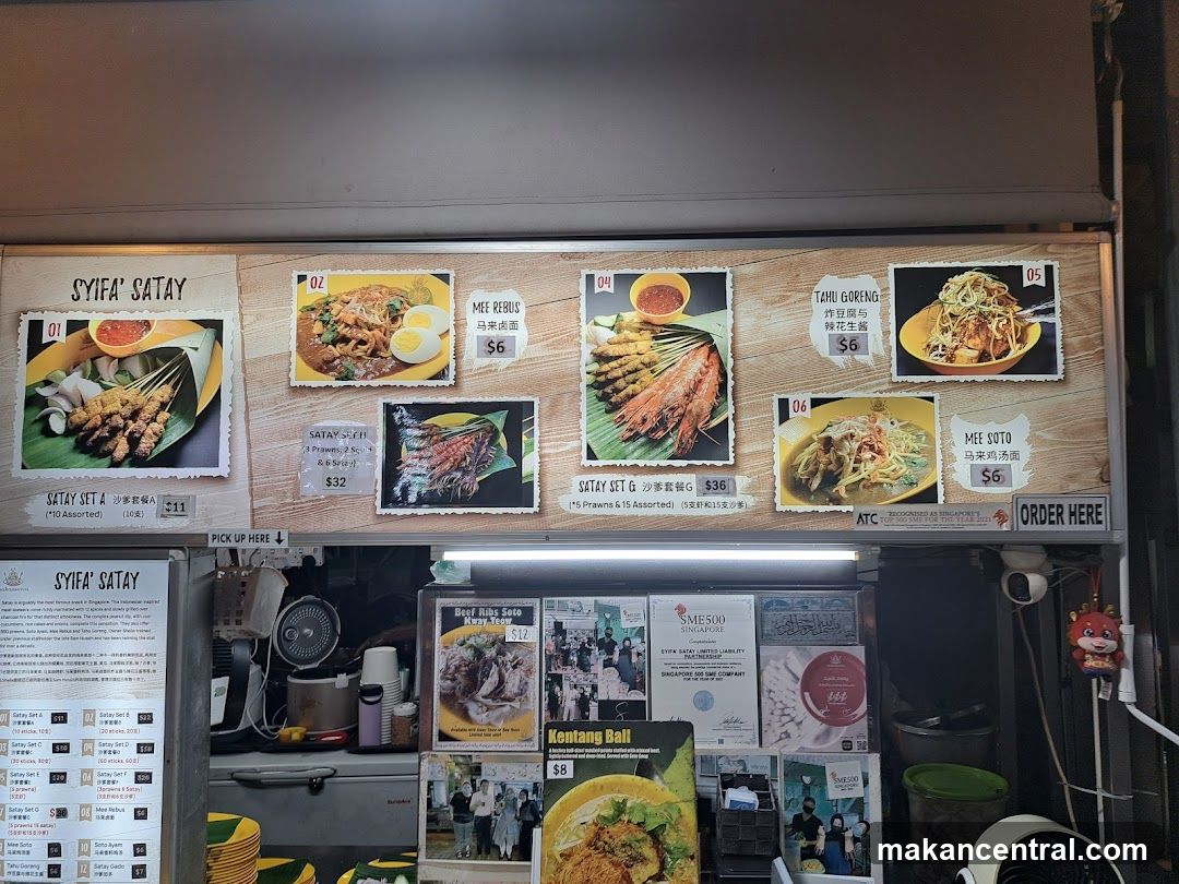 Syifa' Satay Menu