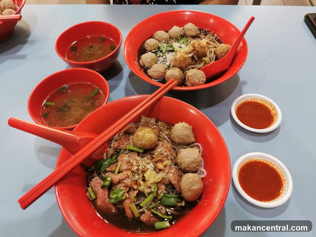 Noodle Soup with Meatballs