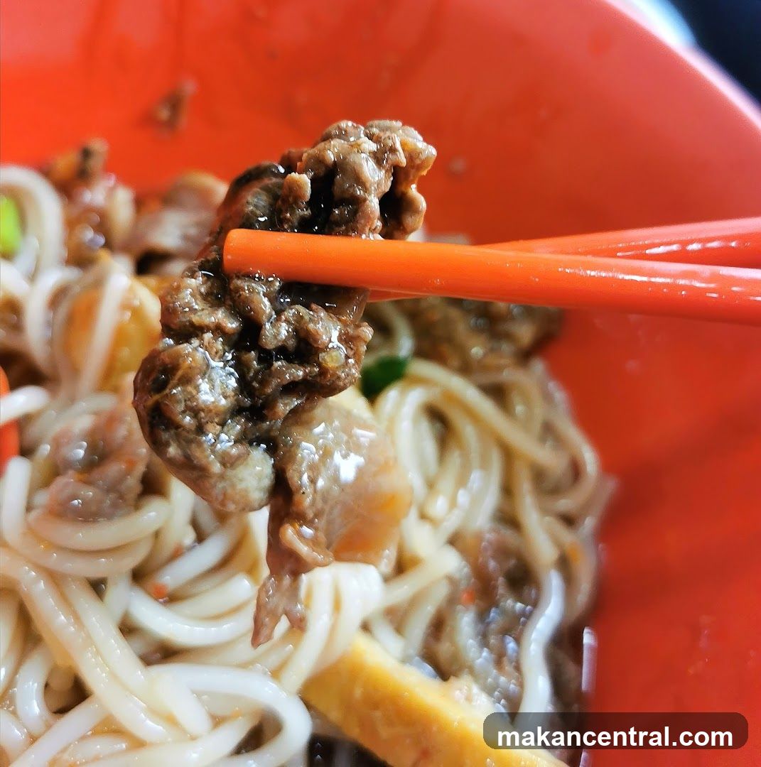 Close-up of Beef Noodles