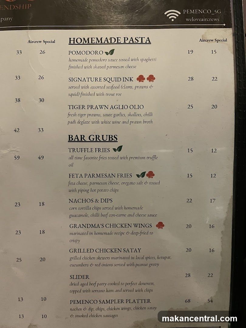 PEMENCO Menu