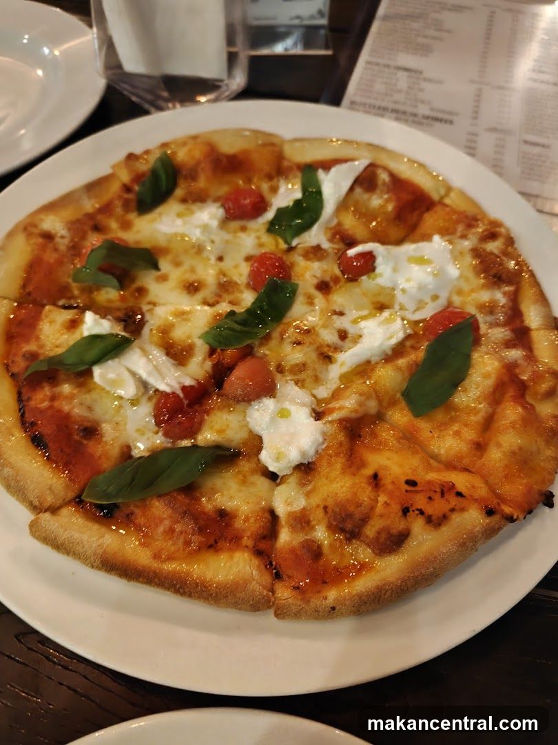Pizza with Tomatoes and Basil