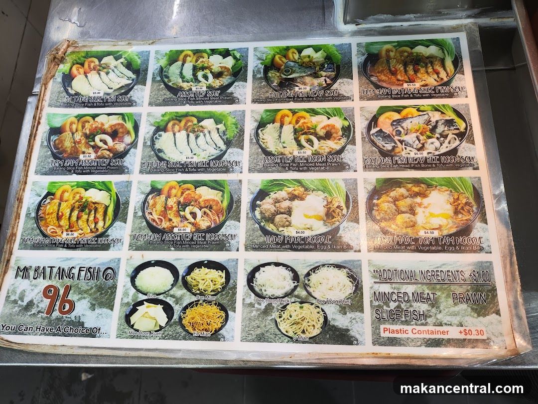 Mr Batang Fish Menu