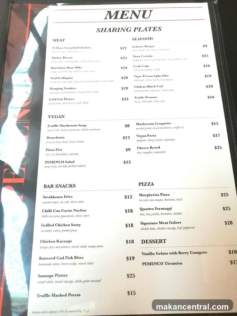 MENU SHARING PLATES