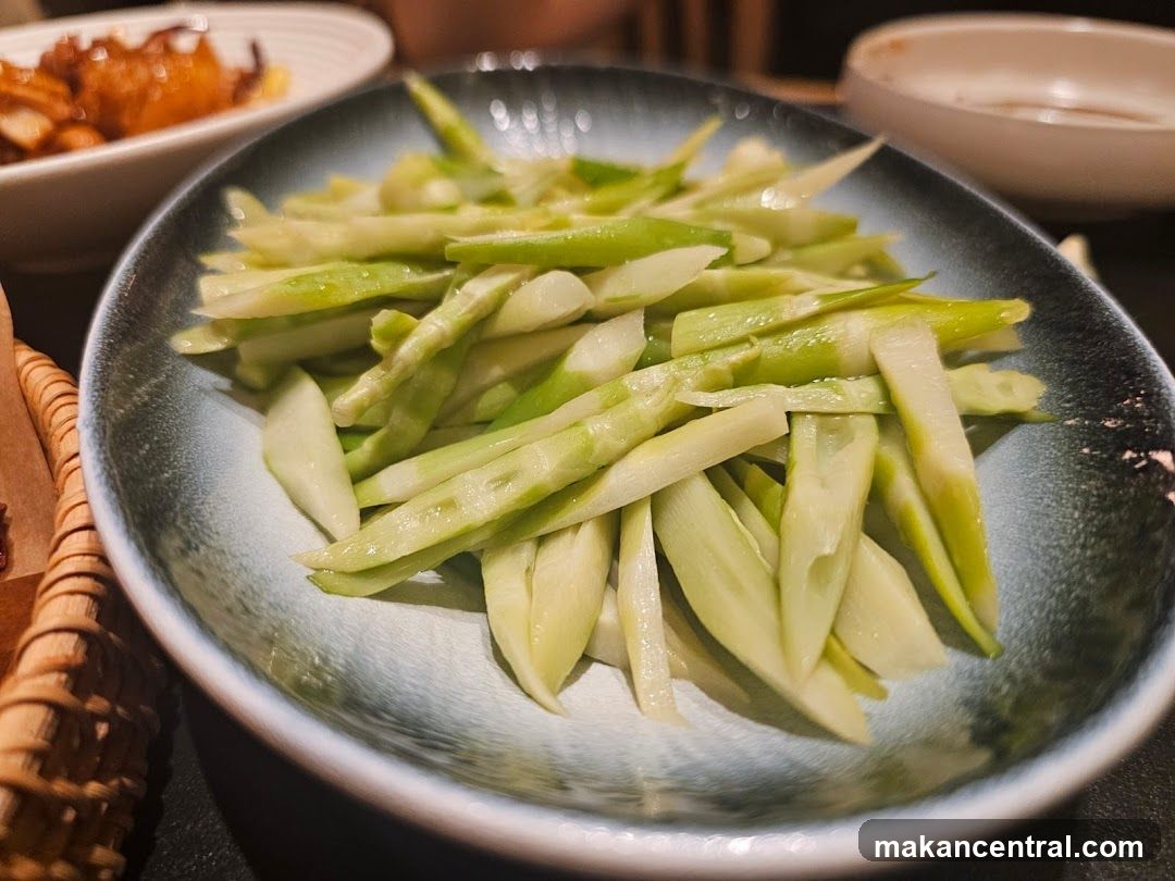Plate of Sliced Asparagus