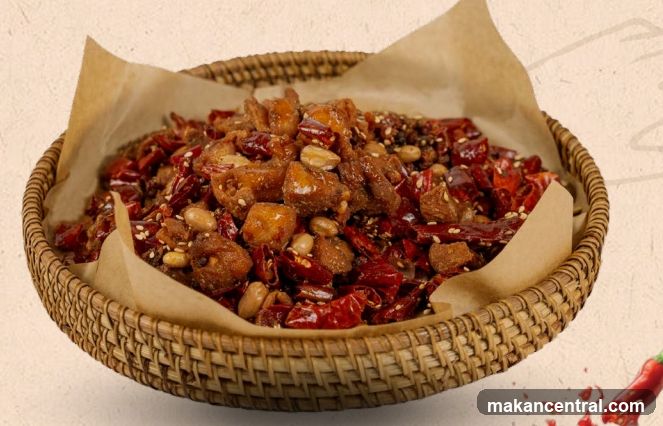 Spicy Fried Chicken with Peanuts and Chilies