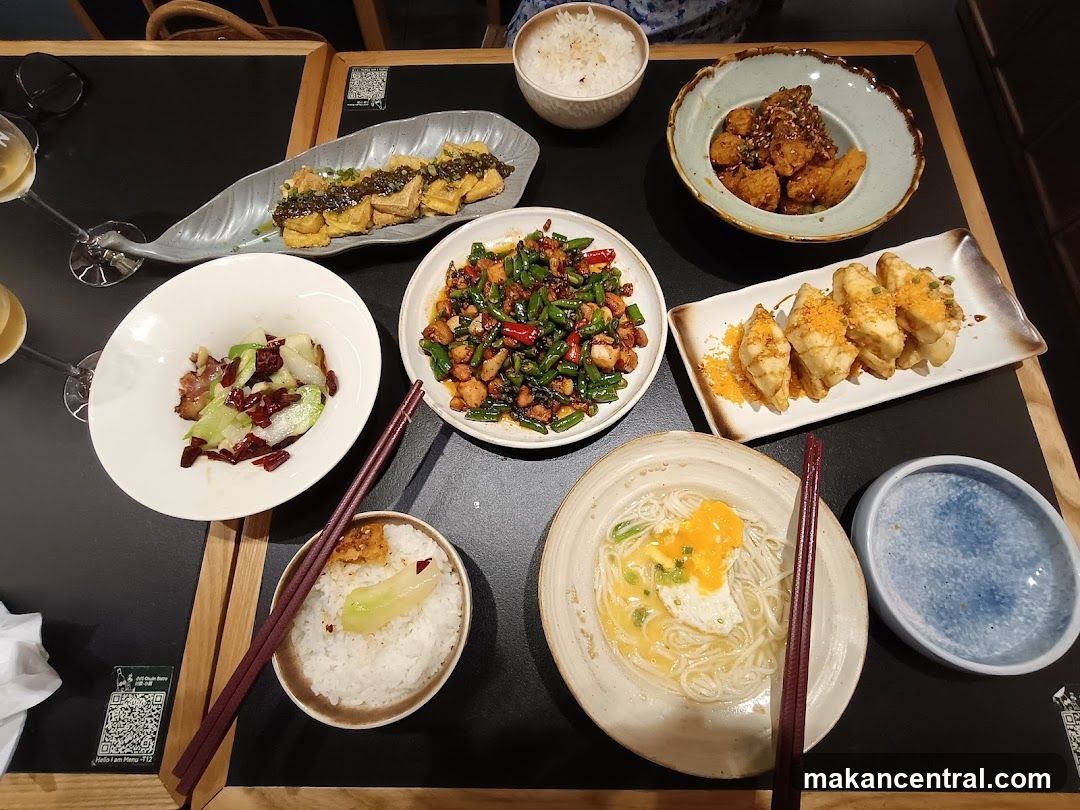 Table with various dishes
