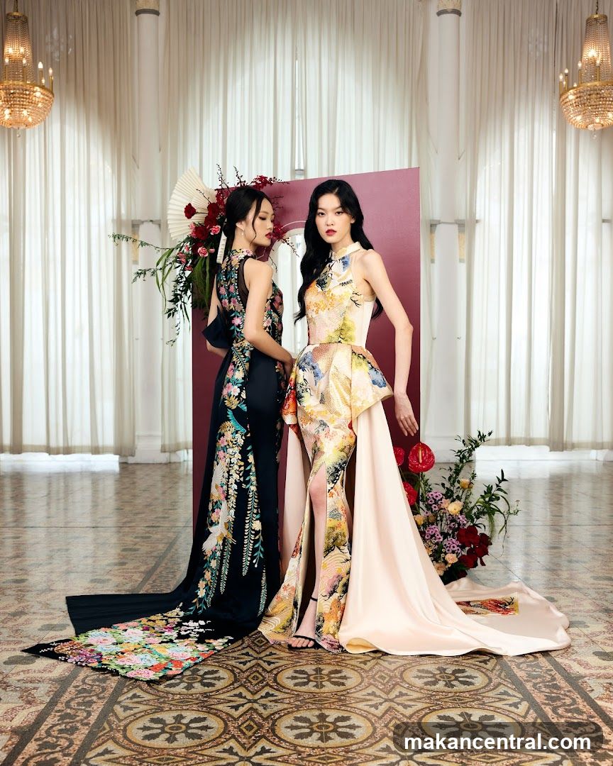 Two women in ornate gowns