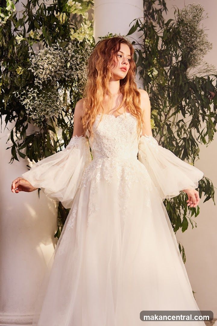 Bride in a white gown