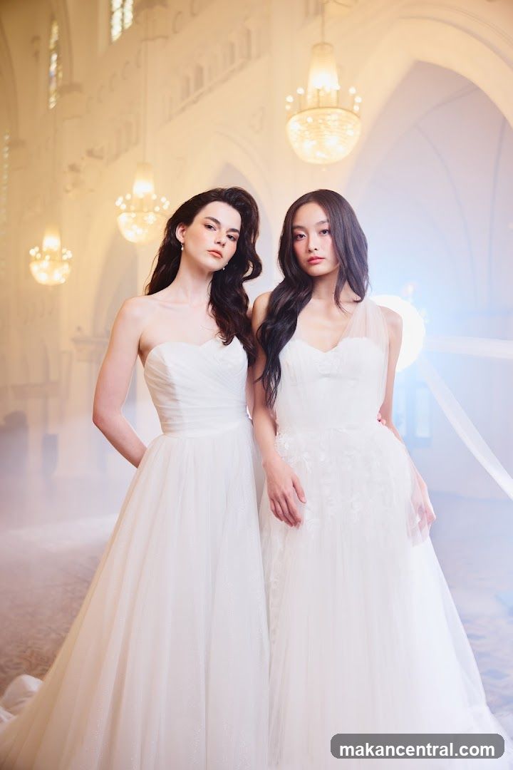 Two women in wedding dresses