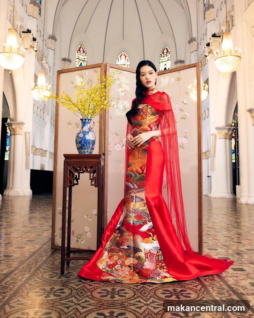Woman in Traditional Red Dress