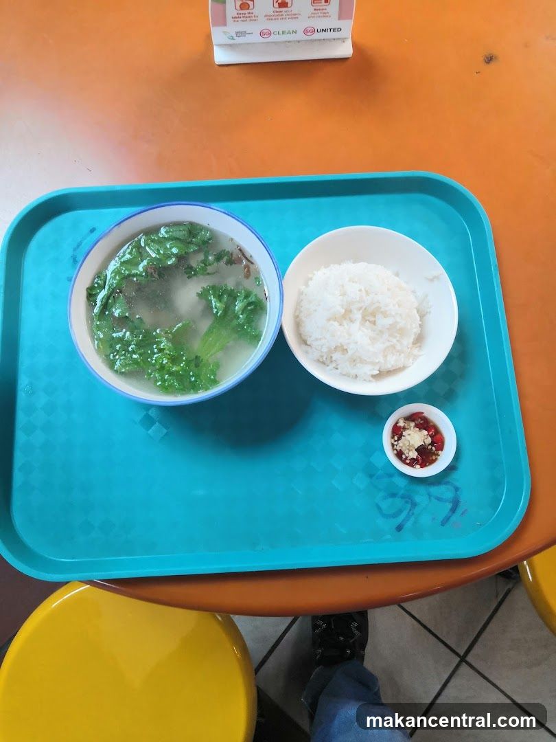 Meal Tray with Soup and Rice