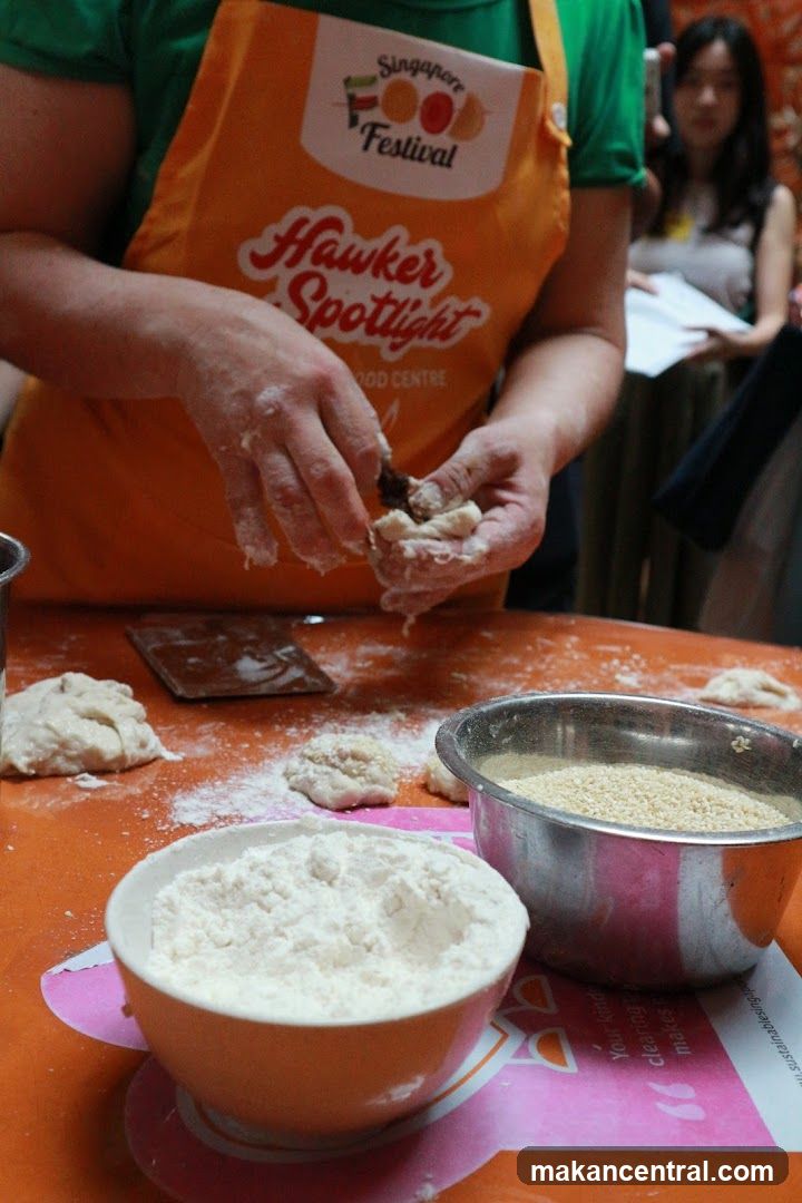 Dough preparation at Singapore Food Festival