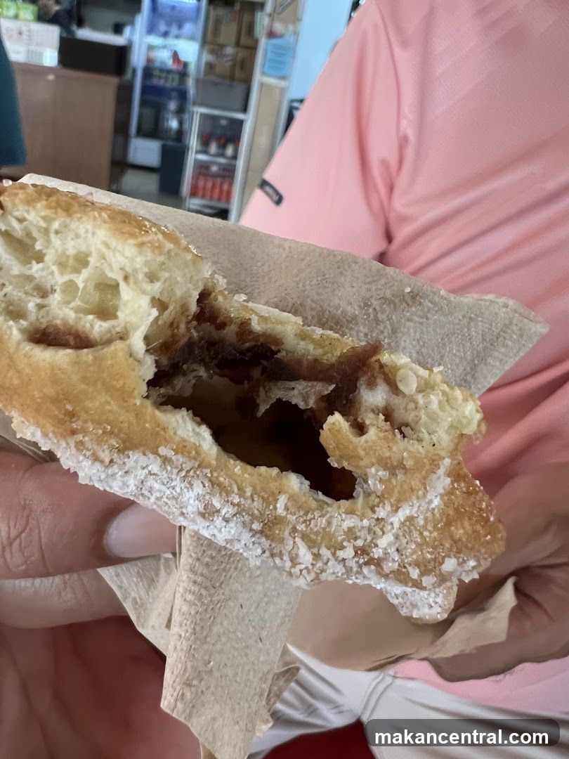 Close-up of a filled pastry