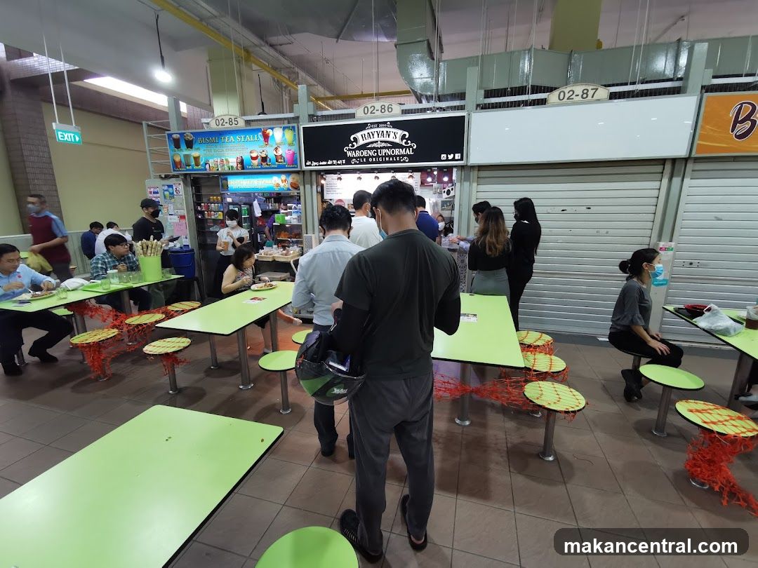 Food court with stalls and seating